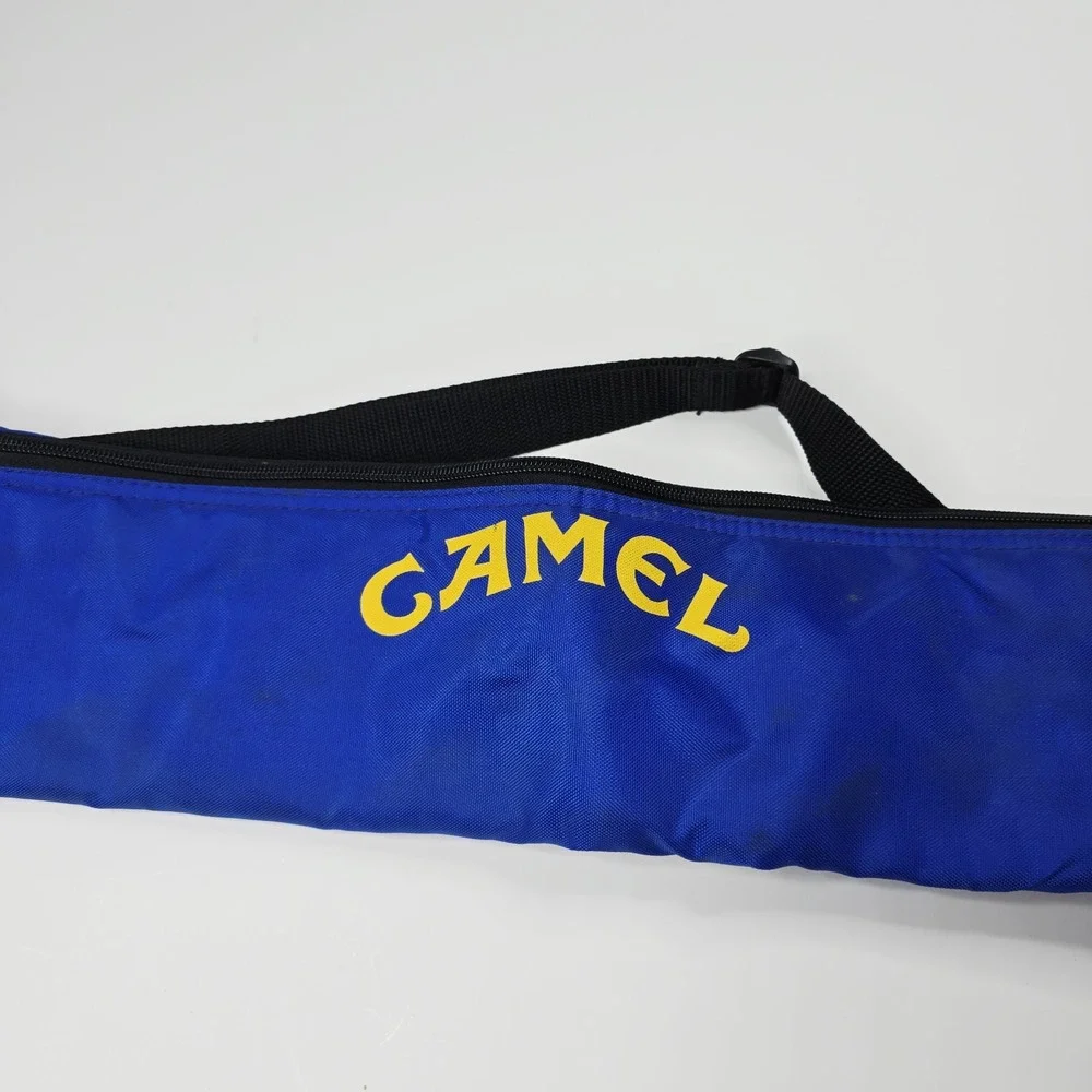 Camel Cigarette Pool Cue‎ Stick Soft Case Smokin' Joe Zippered Bag Blue Vintage
